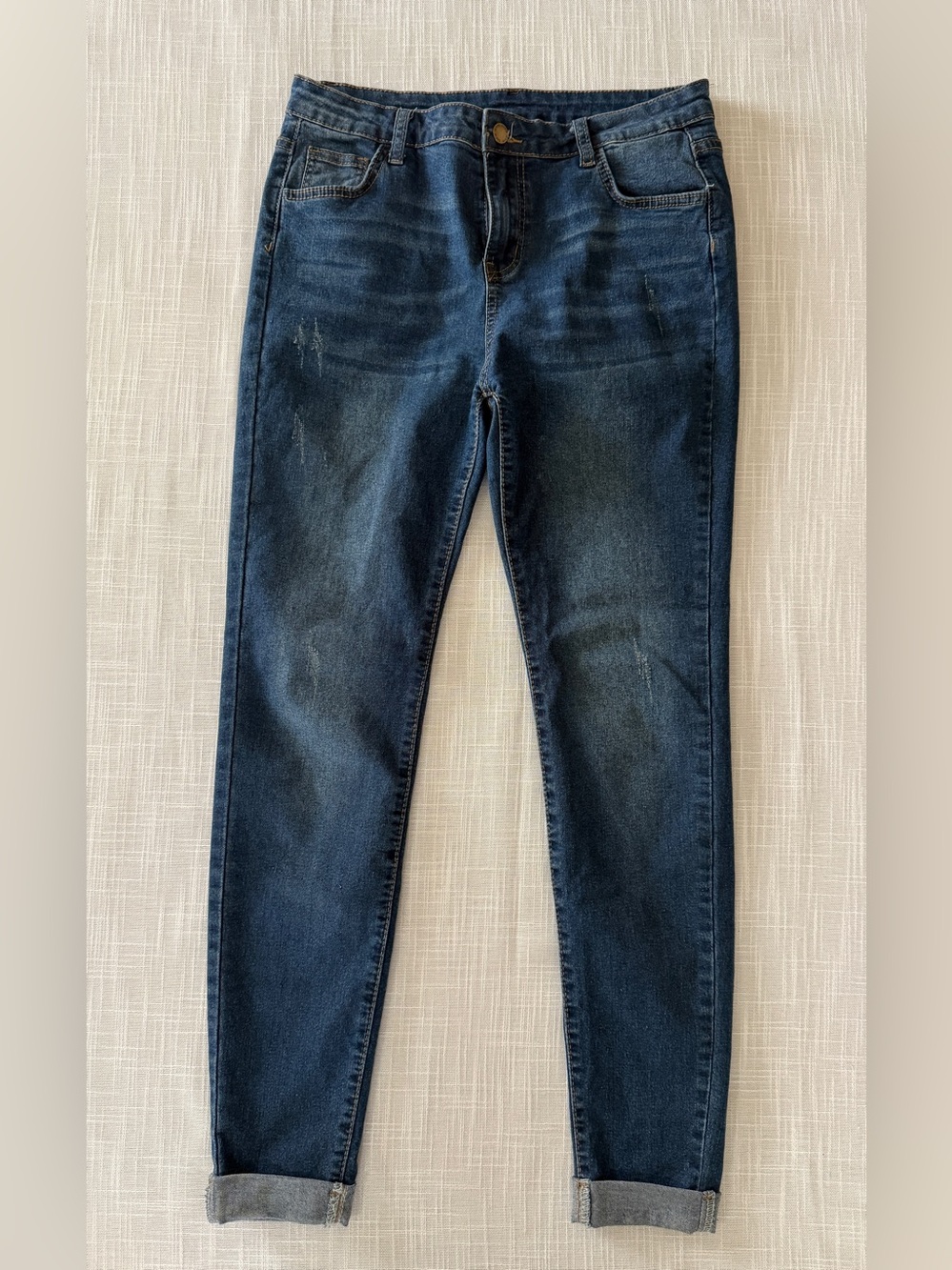Dark Blue High-Rise Women’s | Teens Jeans-AA